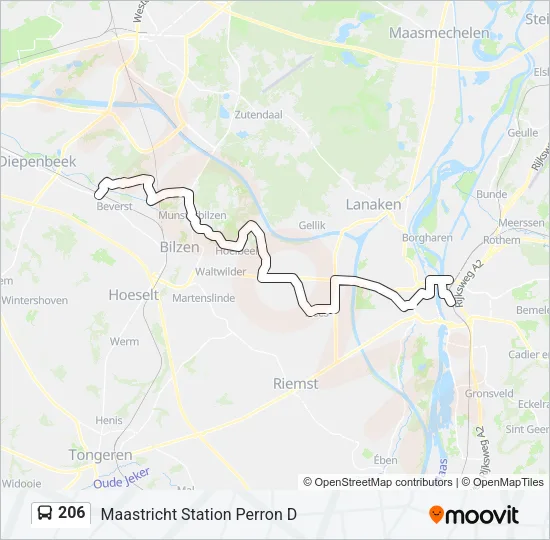 206 Bus Line Map