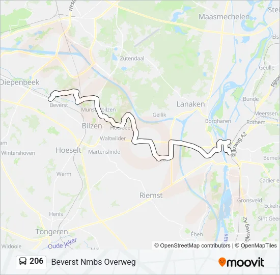 206 Bus Line Map