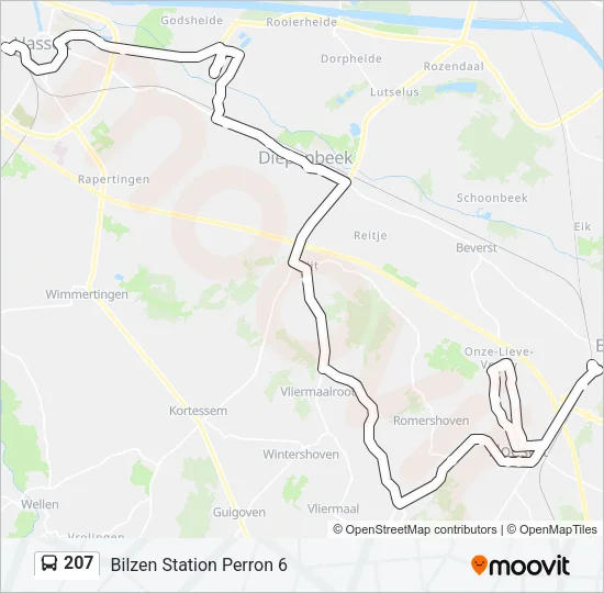 207 Bus Line Map