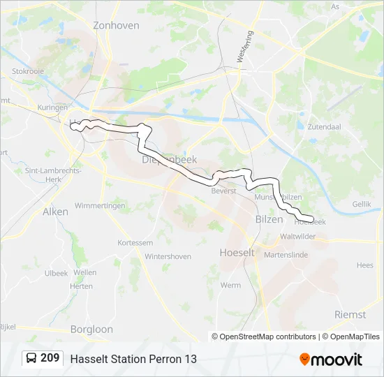 209 Bus Line Map