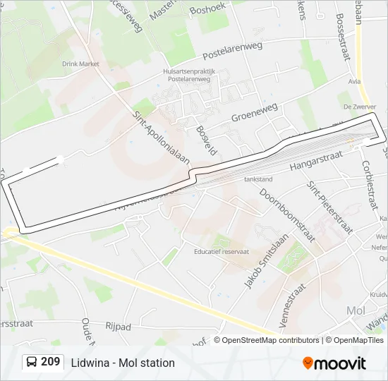 209 Bus Line Map