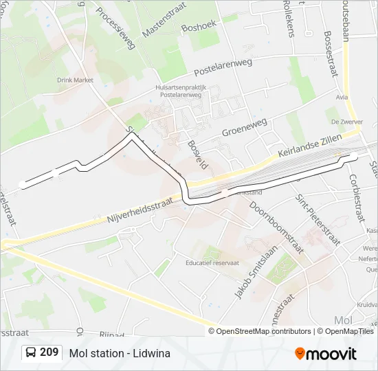 209 Bus Line Map