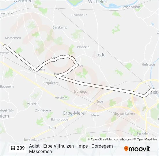 209 Bus Line Map