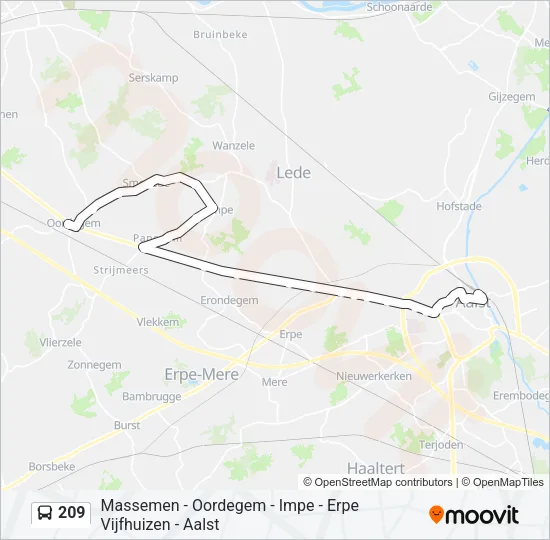209 Bus Line Map