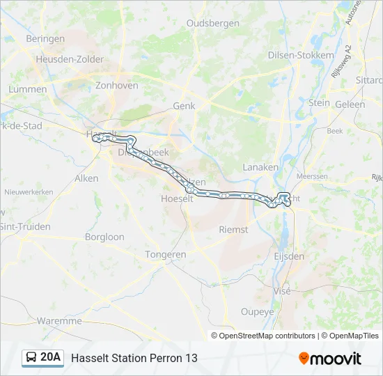 20A Bus Line Map