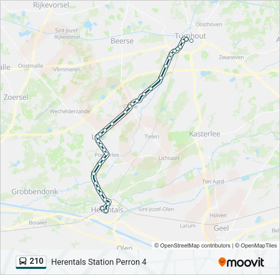 210 Bus Line Map