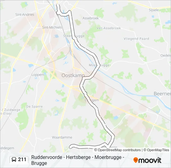 211 Bus Line Map