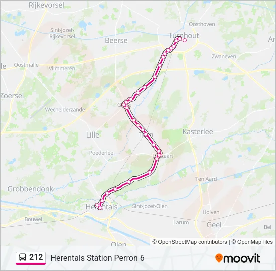 212 Bus Line Map