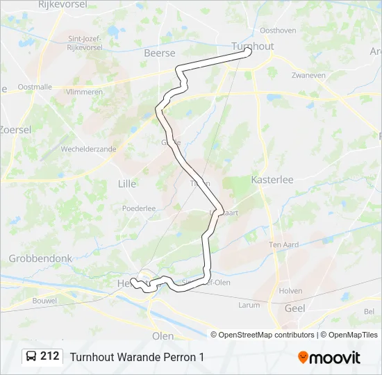 212 Bus Line Map