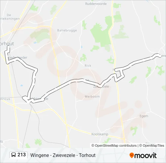 213 Bus Line Map