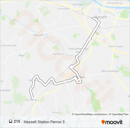 215 Bus Line Map