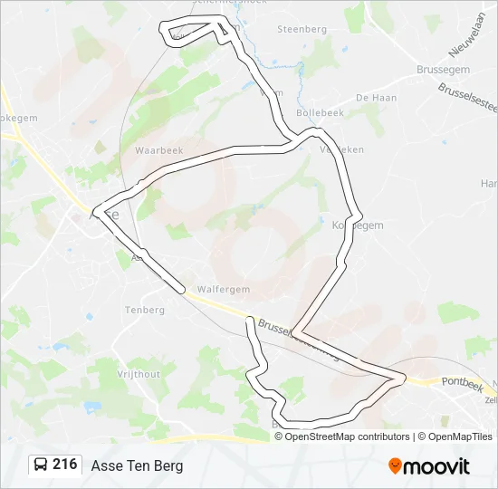 216 Bus Line Map