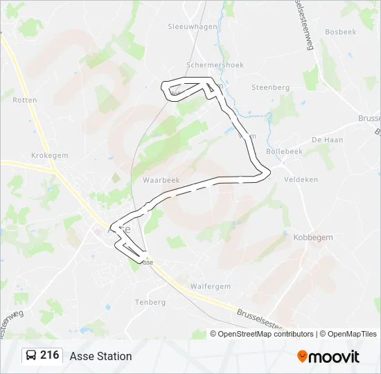 216 Bus Line Map