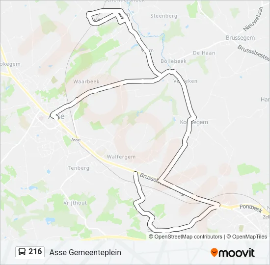 216 Bus Line Map