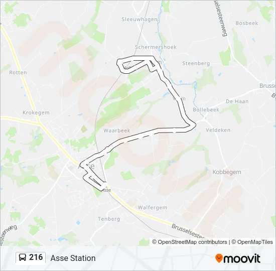 216 Bus Line Map
