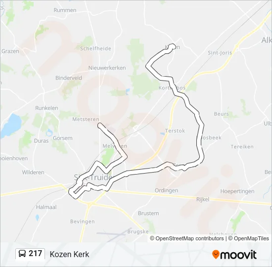 217 Bus Line Map