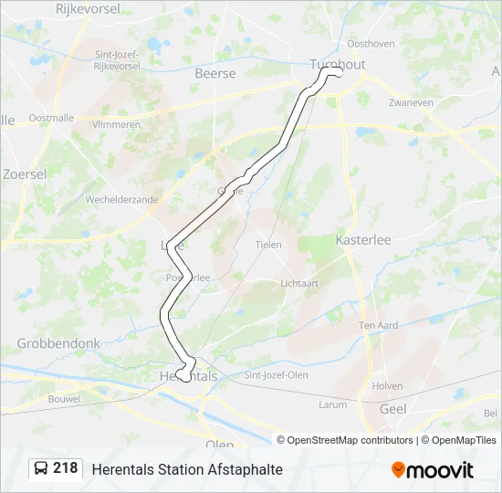 218 Bus Line Map