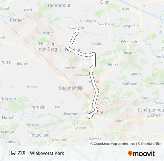220 Bus Line Map