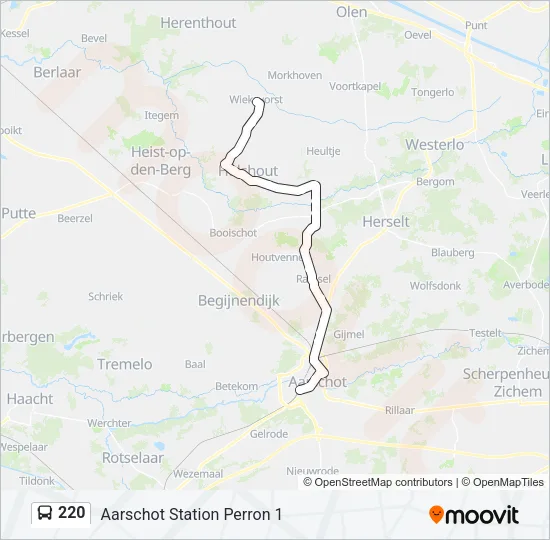 220 Bus Line Map