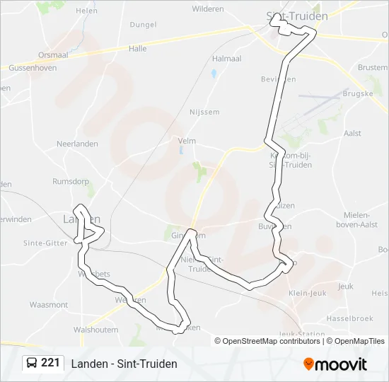 221 Bus Line Map
