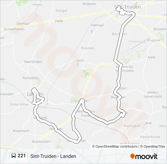 221 Bus Line Map