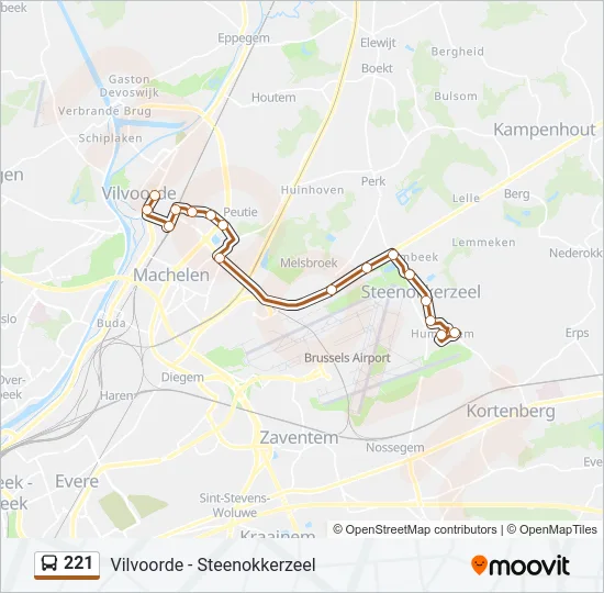 221 Bus Line Map