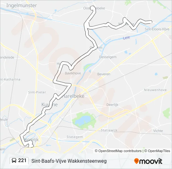 221 Bus Line Map