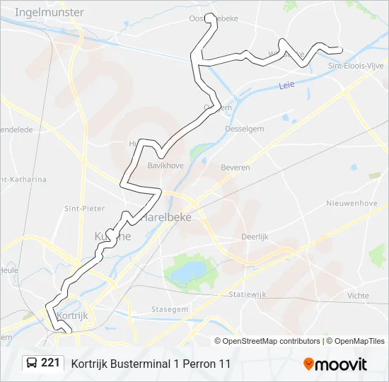 221 Bus Line Map