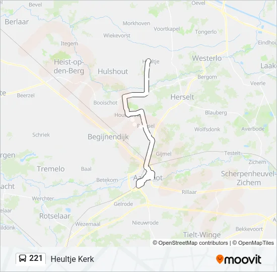221 Bus Line Map