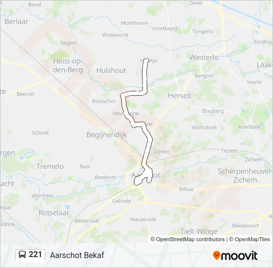 221 Bus Line Map