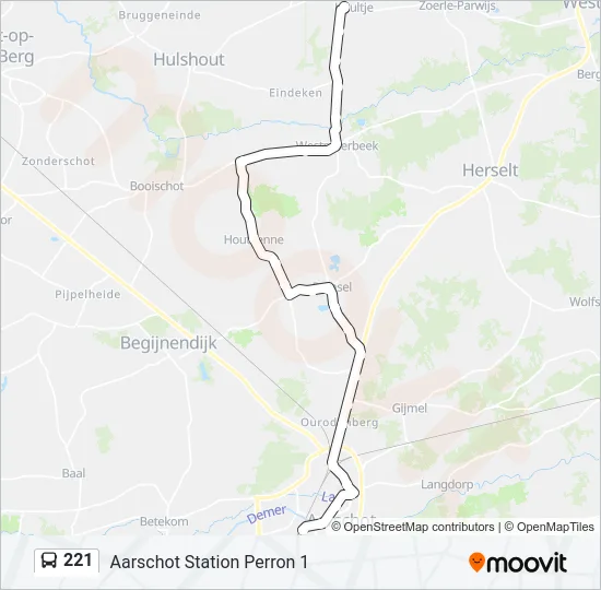 221 Bus Line Map