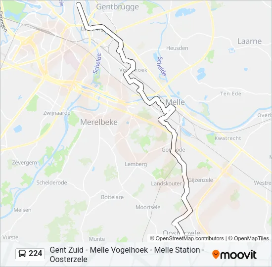 224 Bus Line Map