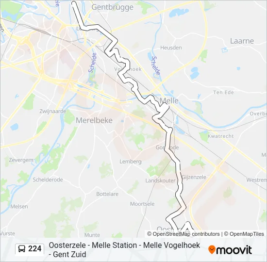 224 Bus Line Map