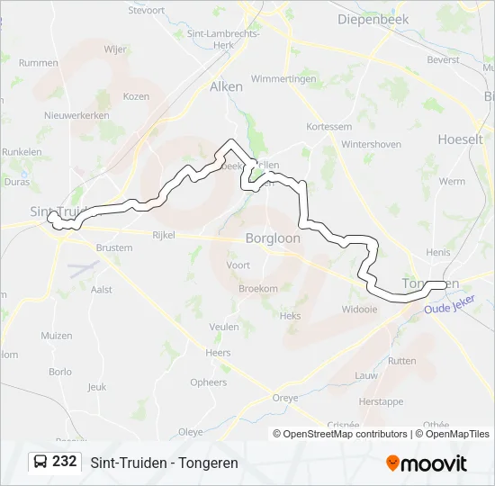 232 Bus Line Map