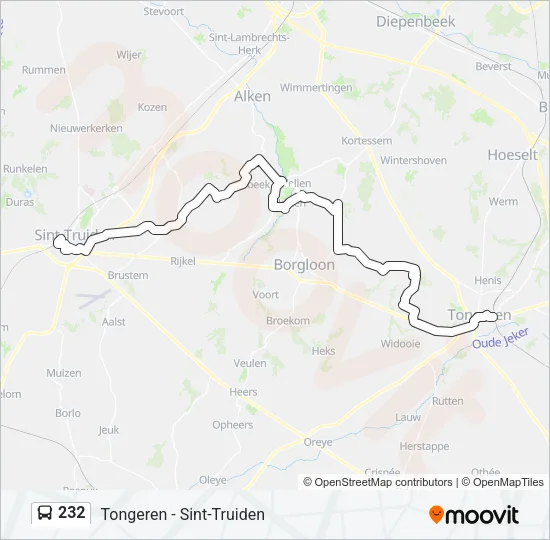 232 Bus Line Map