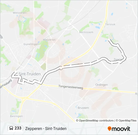 233 Bus Line Map