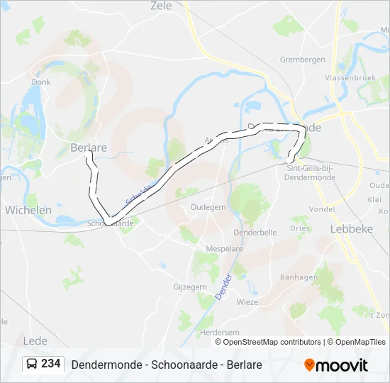 234 Bus Line Map