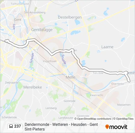 237 Route: Schedules, Stops & Maps - Gent Sint-Pietersstation Perron 10 ...