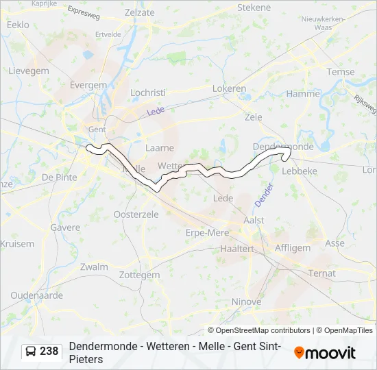 238 Bus Line Map