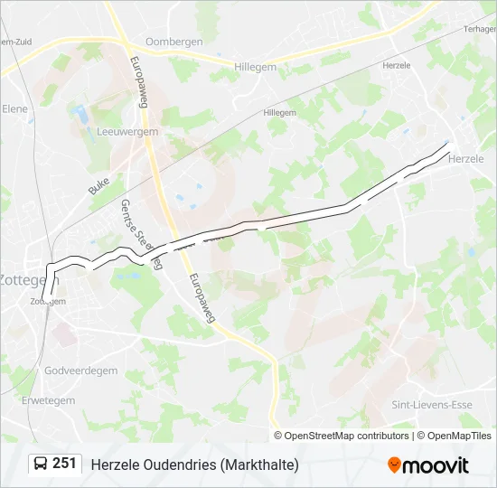 251 Bus Line Map