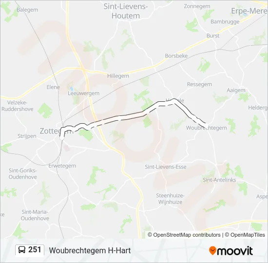 251 Bus Line Map