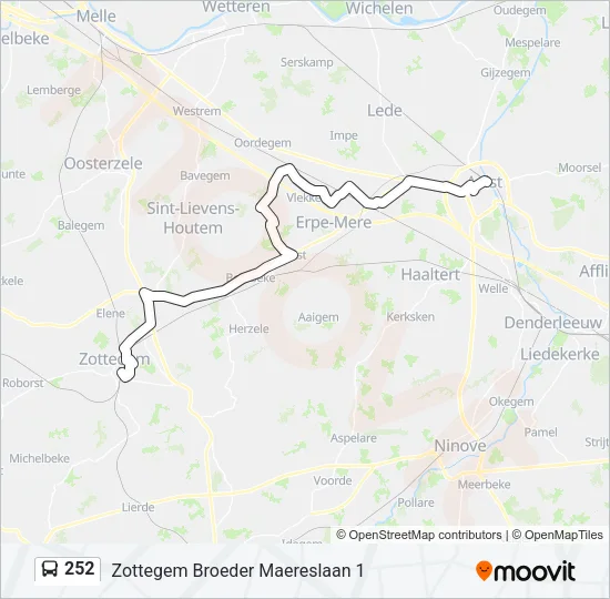 252 Bus Line Map