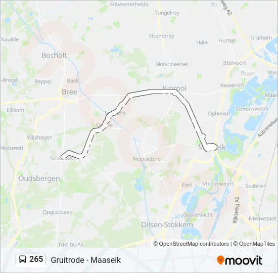 265 Bus Line Map