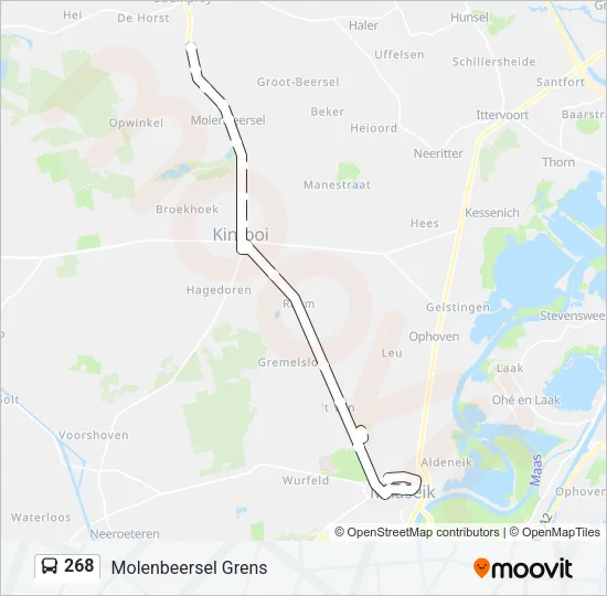 268 Bus Line Map