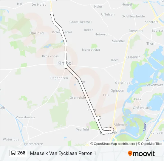 268 Bus Line Map