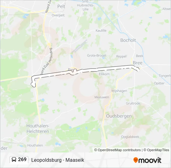 Plan de la ligne 269 de bus