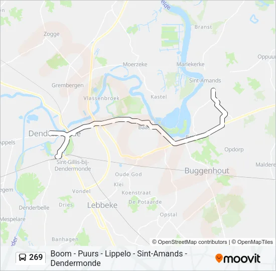 269 Bus Line Map