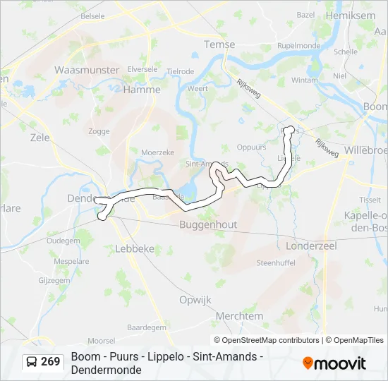 269 Bus Line Map