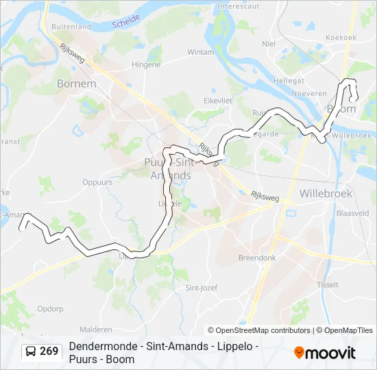 269 Bus Line Map
