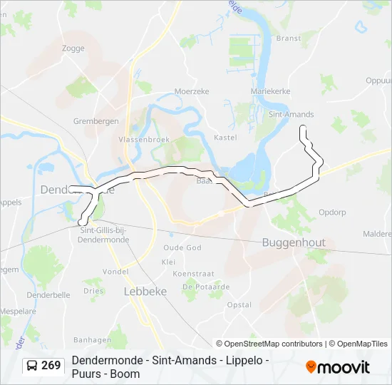 269 Bus Line Map